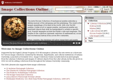 A screenshot of the home page