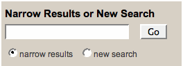 Narrow Results or New Search box